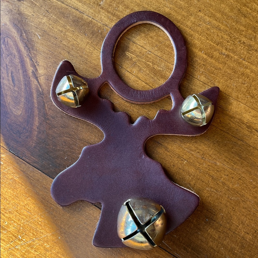 Strictly Moose Leather Door Hanger Bells